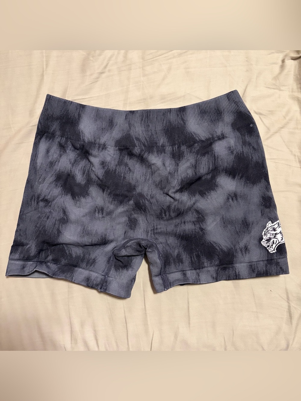 Darc Sport Women's Charcoal Tie-Dye High-Rise Athletic Shorts